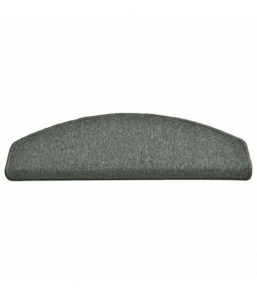 vidaXL Stair Mats 30 pcs 65x24x4 cm Dark Green Half Round Large