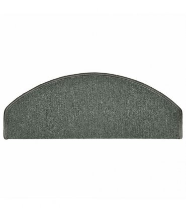 vidaXL Stair Mats 30 pcs 65x24x4 cm Dark Green Half Round Large
