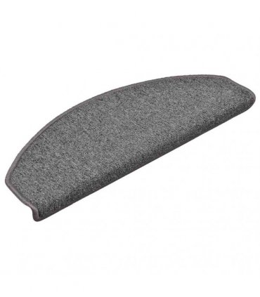 vidaXL Stair Mats 30 pcs 65x24x4 cm Grey and Black Half Round Large