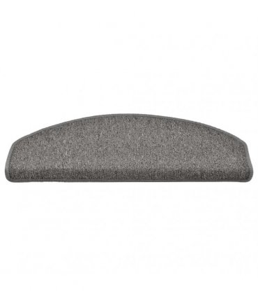 vidaXL Stair Mats 30 pcs 65x24x4 cm Grey and Black Half Round Large