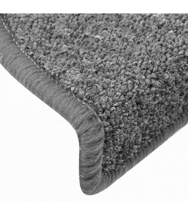 vidaXL Stair Mats 30 pcs 65x24x4 cm Grey and Black Half Round Large
