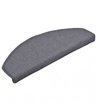 vidaXL Stair Mats 30 pcs 65x24x4 cm Light Grey&Blue Half Round Large