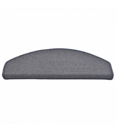 vidaXL Stair Mats 30 pcs 65x24x4 cm Light Grey&Blue Half Round Large
