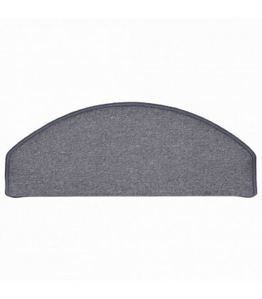 vidaXL Stair Mats 30 pcs 65x24x4 cm Light Grey&Blue Half Round Large