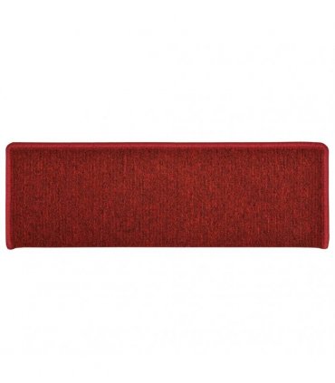 vidaXL Stair Mats 30 pcs 65x21x4 cm Red Rectangular Edge