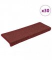 vidaXL Stair Mats 30 pcs 65x21x4 cm Bordeaux Rectangular Edge