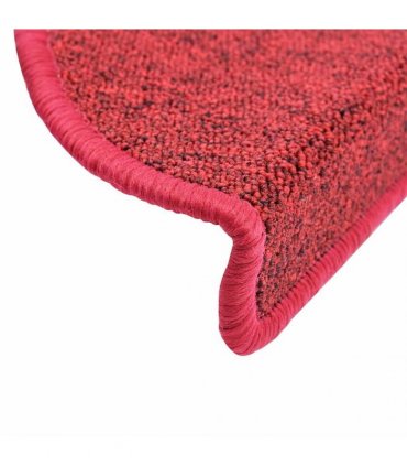 vidaXL Stair Mats 20 pcs 56x17x3 cm Red Half Round