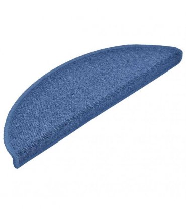 vidaXL Stair Mats 20 pcs 56x17x3 cm Blue Half Round