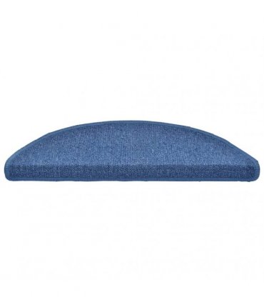 vidaXL Stair Mats 20 pcs 56x17x3 cm Blue Half Round