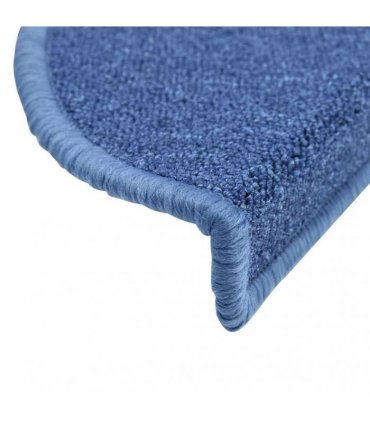 vidaXL Stair Mats 20 pcs 56x17x3 cm Blue Half Round