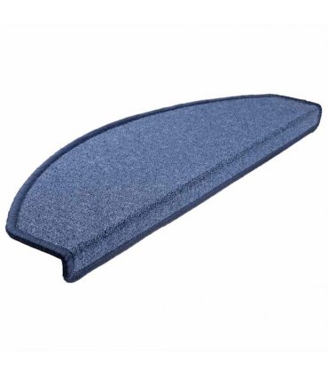 vidaXL Stair Mats 20 pcs 65x24x4 cm Blue Half Round Large