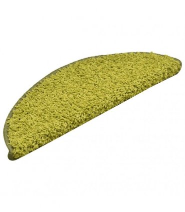 vidaXL Stair Mats 30 pcs 56x17x3 cm Green Half Round