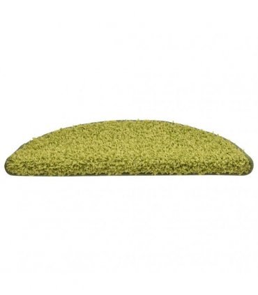 vidaXL Stair Mats 30 pcs 56x17x3 cm Green Half Round