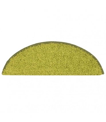 vidaXL Stair Mats 30 pcs 56x17x3 cm Green Half Round