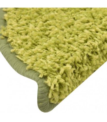 vidaXL Stair Mats 30 pcs 56x17x3 cm Green Half Round