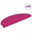 vidaXL Stair Mats 30 pcs 65x21x4 cm Pink Half Round Large