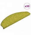 vidaXL Stair Mats 30 pcs 65x21x4 cm Green Half Round Large