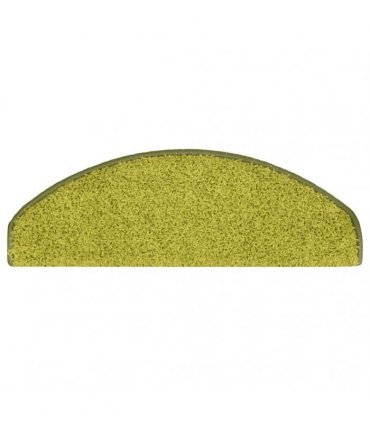 vidaXL Stair Mats 30 pcs 65x21x4 cm Green Half Round Large