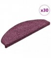 vidaXL Stair Mats 30 pcs 65x21x4 cm Dark Purple Half Round Large