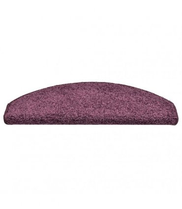 vidaXL Stair Mats 30 pcs 65x21x4 cm Dark Purple Half Round Large