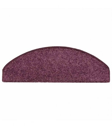 vidaXL Stair Mats 30 pcs 65x21x4 cm Dark Purple Half Round Large