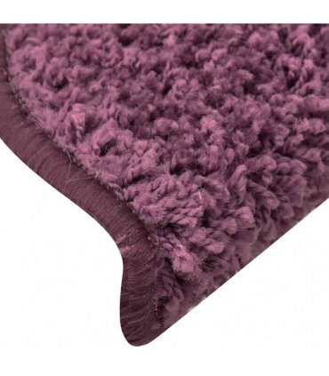 vidaXL Stair Mats 30 pcs 65x21x4 cm Dark Purple Half Round Large