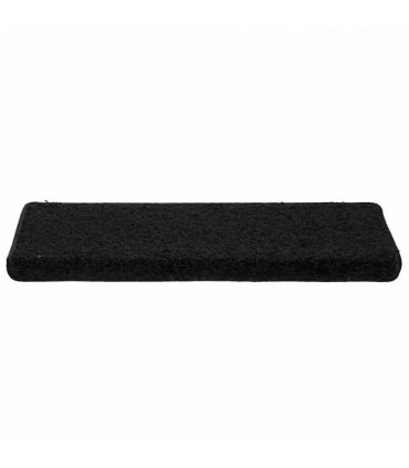 vidaXL Stair Mats 30 pcs 65x21x4 cm Black Rectangular Edge