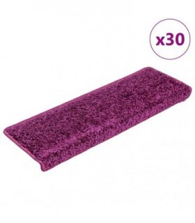 vidaXL Stair Mats 30 pcs 65x21x4 cm Violet Rectangular Edge