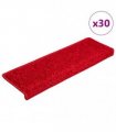 vidaXL Stair Mats 30 pcs 65x21x4 cm Red Rectangular Edge