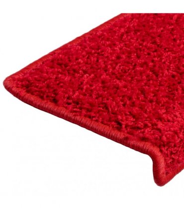 vidaXL Stair Mats 30 pcs 65x21x4 cm Red Rectangular Edge