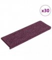 vidaXL Stair Mats 30 pcs 65x21x4 cm Dark Purple Rectangular Edge