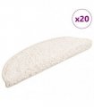 vidaXL Stair Mats 20 pcs 56x17x3 cm White Half Round
