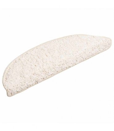 vidaXL Stair Mats 20 pcs 56x17x3 cm White Half Round
