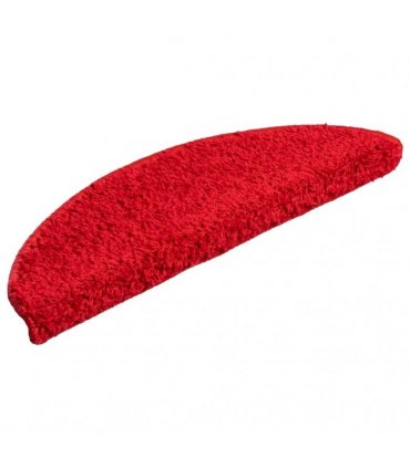 vidaXL Stair Mats 20 pcs 56x17x3 cm Red Half Round