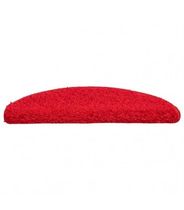 vidaXL Stair Mats 20 pcs 56x17x3 cm Red Half Round