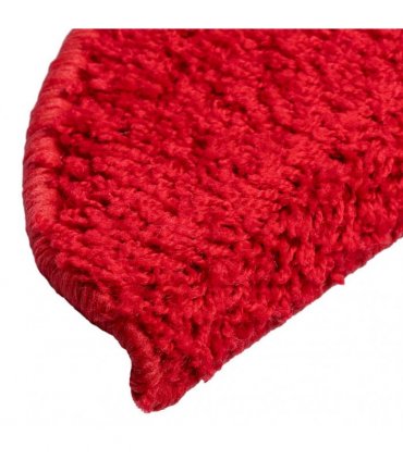 vidaXL Stair Mats 20 pcs 56x17x3 cm Red Half Round