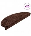 vidaXL Stair Mats 20 pcs 65x21x4 cm Brown Half Round Large