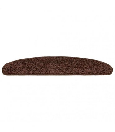 vidaXL Stair Mats 20 pcs 65x21x4 cm Brown Half Round Large