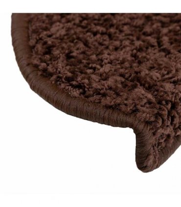 vidaXL Stair Mats 20 pcs 65x21x4 cm Brown Half Round Large