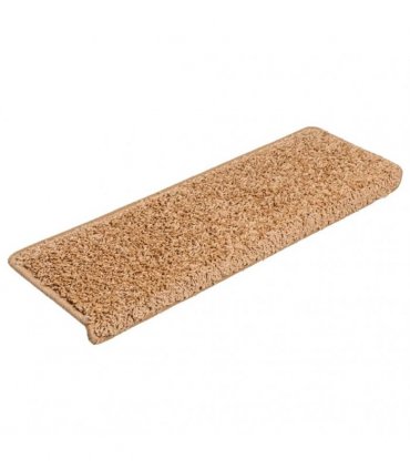 vidaXL Stair Mats 20 pcs 65x21x4 cm Beige Rectangular Edge