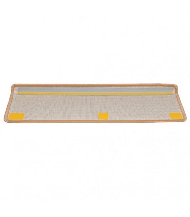 vidaXL Stair Mats 20 pcs 65x21x4 cm Beige Rectangular Edge