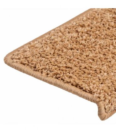 vidaXL Stair Mats 20 pcs 65x21x4 cm Beige Rectangular Edge