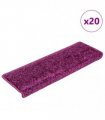 vidaXL Stair Mats 20 pcs 65x21x4 cm Violet Rectangular Edge