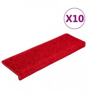 vidaXL Stair Mats 20 pcs 65x21x4 cm Red Rectangular Edge