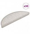 vidaXL Stair Mats Self-adhesive Sisal-Look 30 pcs 56x17x3 cm Platina