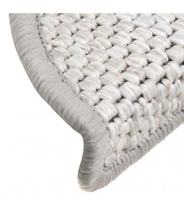 vidaXL Stair Mats Self-adhesive Sisal-Look 30 pcs 56x17x3 cm Platina
