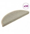 vidaXL Stair Mats Self-adhesive Sisal-Look 30pcs 56x17x3cm Light Green