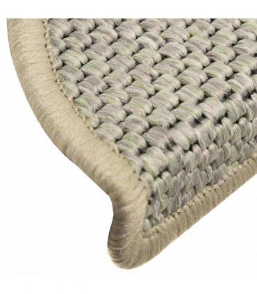 vidaXL Stair Mats Self-adhesive Sisal-Look 30pcs 56x17x3cm Light Green
