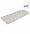 vidaXL Stair Mats Self-adhesive Sisal-Look 30 pcs 65x21x4 cm Platina