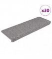 vidaXL Stair Mats Self-adhesive Sisal-Look 30 pcs 65x21x4 cm Silver